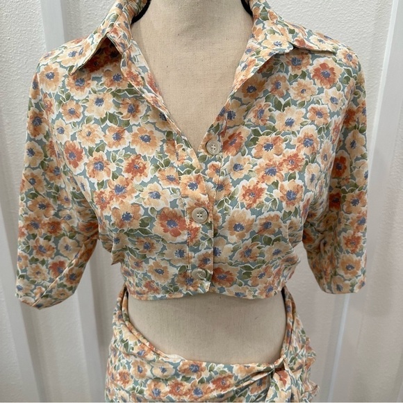 EUC Emory Park Women's Floral Two Piece Skirt Set Size Medium - Picture 5 of 14